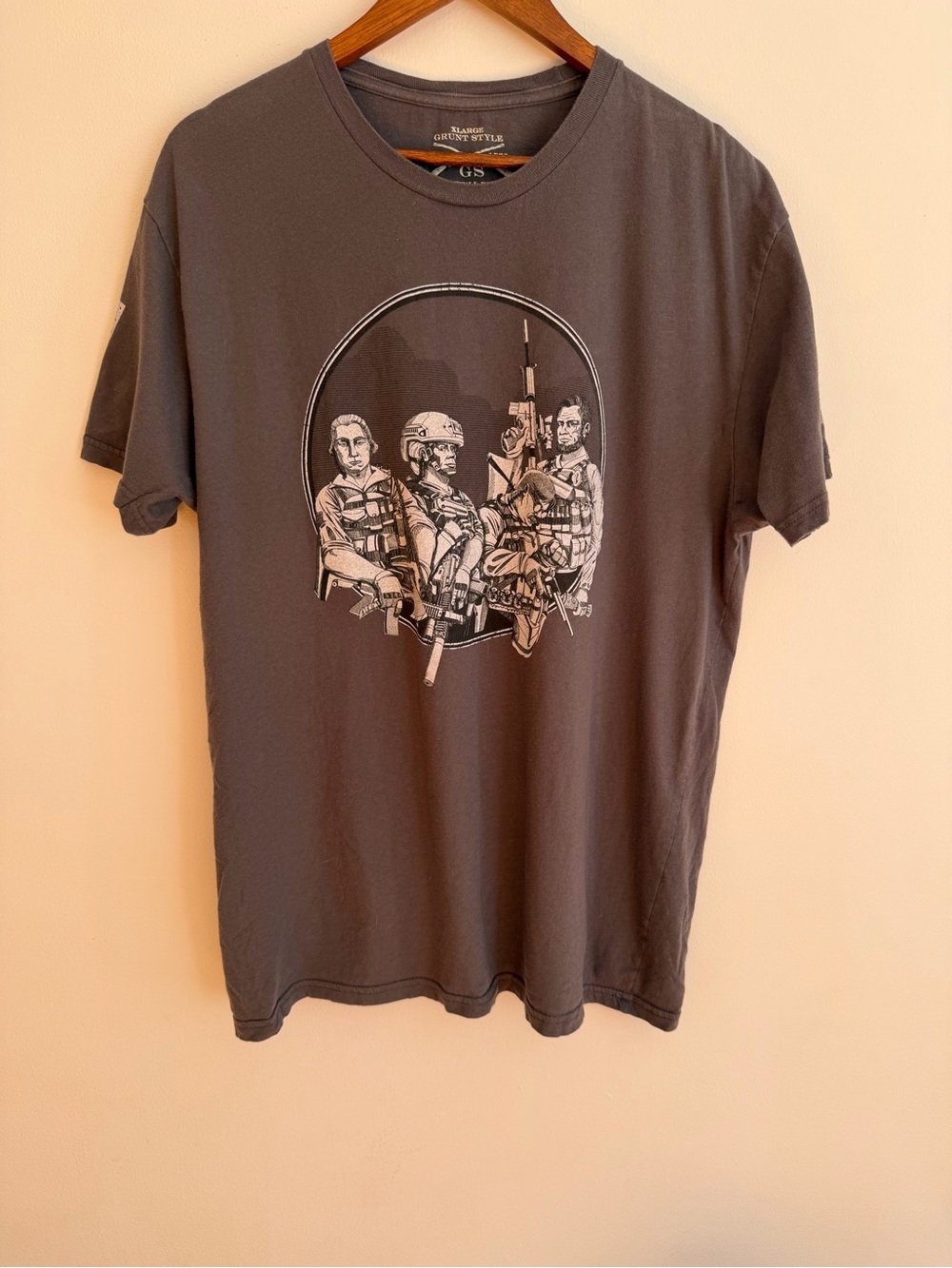 Grunt Style Club Founding Fathers Tactical Operators T-Shirt Charcoal Grey XL